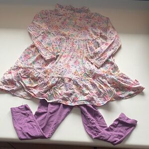 Magnetic Me Ruffle Dress with Purple Leggings